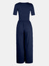 Scoop Neck Short Sleeve Jumpsuit - Odaingerous